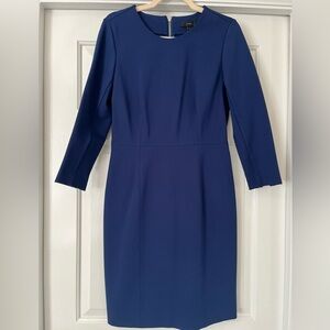 J Crew Structured Knit Zip Dress, color Midnight, size 6